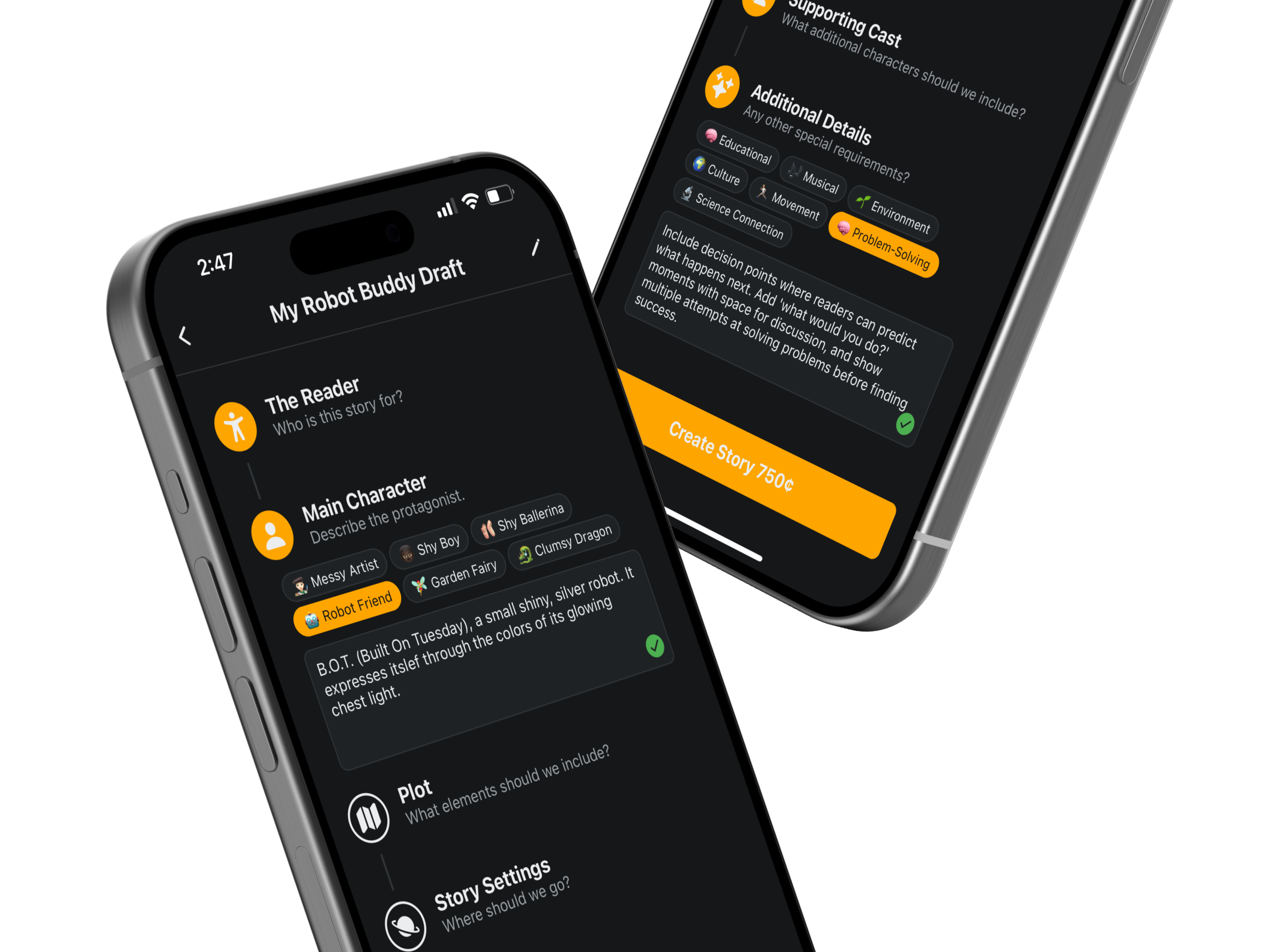 AI Story Builder Interface